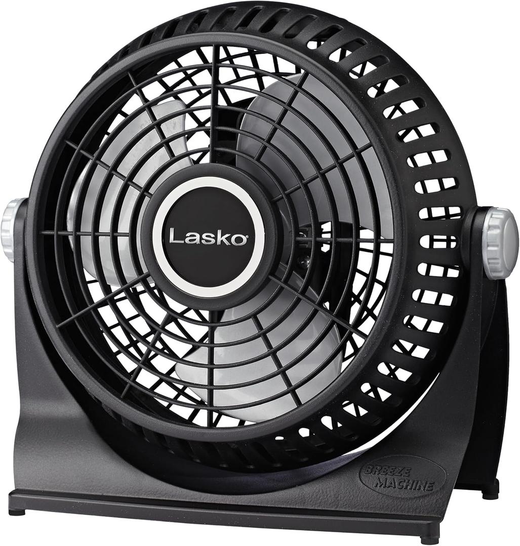 Lasko Breeze Machine Pivoting Floor/Table, 2-Speed, Black (507) Household Fans