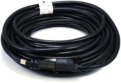 50ft 12AWG Power Extension Cord Cable for Indoor and Outdoor - SJTW 12/3C NEMA 5-15P to NEMA 5-15R (15A/125V) AP305+SP506 - Black
