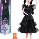11.5 inch Dolls with Gift Box, Black Doll with Thing Hand, Black Dress, Gift for Fans