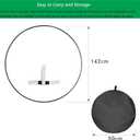 Black White Screen Chair Backdrop, 56inch Collapsible 2-in-1 Black Screen and White Screen Portable Pop Up Background for Video Chats, Webcam, Photography, Photo Zoom, Streaming Games