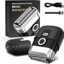 Electric Foil Shaver for Men: Mini Electric Razor for Face/Beard - 3 Floating Blades Cordless Razor with LED Display - IPX7 Waterproof Wet Dry Shaving for Travel & Home, USB Type C