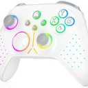 Dinosoo RGB Wireless Controller for Xbox Series X/S/Xbox One Android PC, Bluetooth Hall Effect Joysticks Dual Vibration Turbo Function 3.5mm Headphone Jack Macro Function