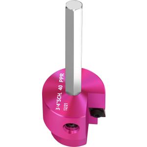 PVC Fitting Saver 3/4-Inch Head, PVC Pipe Reamer,Socket Saver with 1/4-Inch Hex Shaft,Plastic Pipe Fitting Reamer for Plumbing Sch.40 CPVC ABS Hub, Fit Standard 1/2" drills