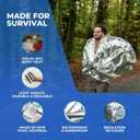 CloudTen Premium Quality Emergency Blanket Bundle | 10 Tear Resistant Blankets Plus Emergency Whistle | Reusable Emergency Mylar Blankets for Survival Gear and Supplies or Camping Essentials
