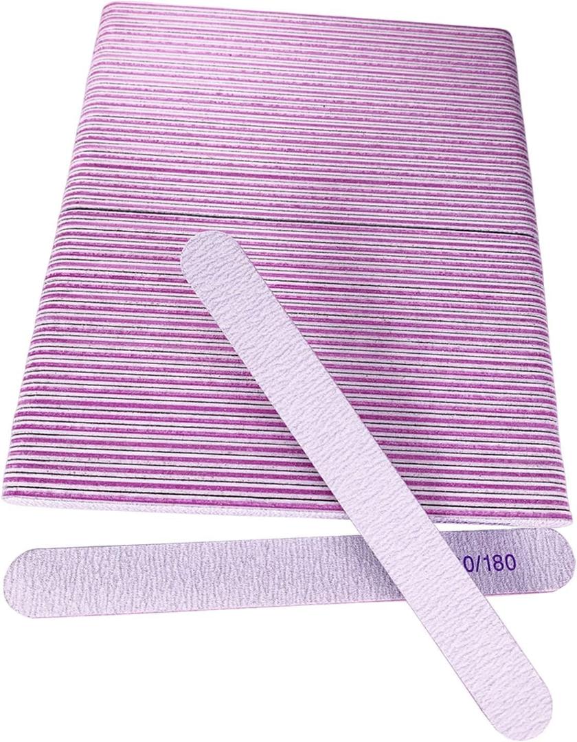 Ahatopia Nail Files Rectangle 50 Pcs