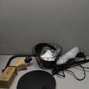 67" Industrial Floor Lamp with Wood & Black Metal Shade, Modern Standing Lamp, Rustic Farmhouse Tall Lamp for Living Room Bedroom Office, 2700K Bulb & Foot Switch Included (Black)