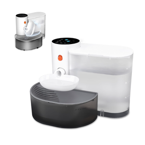 GJEASE Smart Pet Water Fountain No Filter, Wireless Cat Water Fountain Cordless,Battery Operated Filterless Cat Water Fountain