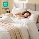EXQ Home Tufted Diamond Comforter Set King, 3 Pieces Bed Set,Beige