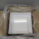 PITBVO Buffet Risers, Food Display Risers for Party, White Acrylic Risers Display Stand for Buffet Table, Catering Displays for Dessert, Cube Box Nesting Riser with Hollow Bottoms (6"x7"x8" 3PCS), White