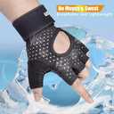 ihuan Breathable Weight Lifting Gloves: Fingerless Workout Gym | Wrist Support | Enhance Palm Protection | Extra Grip for Fitness| Training | Rowing | Pull-ups