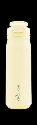REDUCE Aura Vacuum Insulated 26 oz Water Bottle - Leak-Proof & Chug Spout for Quick Hydration - Keeps Drinks Cold for 30 Hours - Removable Handle for Travel or Gym - Soft Sit Base Yelow
