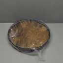 Hanobe Decorative Coffee Table Tray: Brown Wood Tray Round Rustic Wooden Trays Circle Farmhouse Centerpiece Candle Holder for Home Decor Ottoman Counter Display Living Room Organizer 18"  