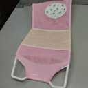 Baby Bath Seat Support, Non Slip Mesh Cushion Portable Bath Tub Seat Net for Newborns to Toddlers Pink PP Material with Pillow and Slip Pad
