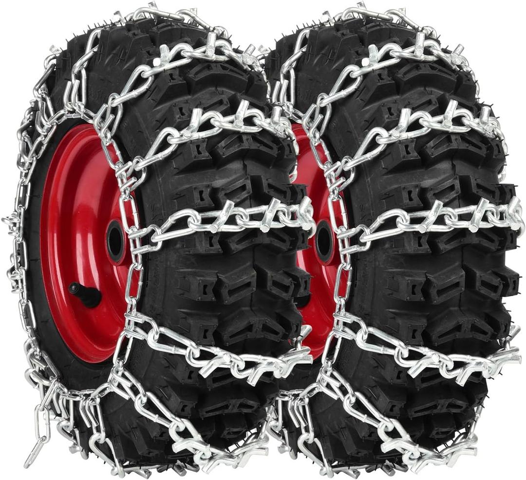 1 Pair 2 Link Snowblower Tire Chain Snow Thrower Tire Traction Chain Fits for Tire Size 13x4.1-6 13x4.1x6 13x4.10-6
