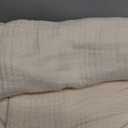 PHF Pacific Home Fashion Cotton Waffle Weave Throw Blanket 50X60 Beige 