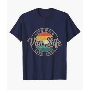 Van Life Clothing Retro Vintage Van Dwellers Vanlife Nomads T-Shirt S