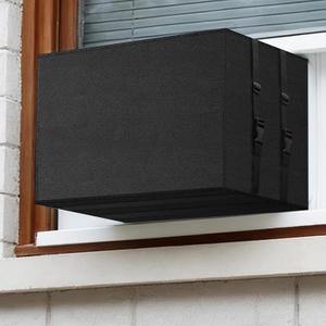 600D Window Air Conditioner Covers for Outside Unit for Winter Insulation, Winter Ac Covers Outdoor Heavy Duty, Waterproof Defender with Adjustable Strap(Black-M-21"W x 16"D x 15"H)