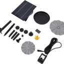Solar Bird Bath Fountain Water Pump Set DC 4.5 to 10V Solar Powered Fountain Pump for Bird Bath Outdoor Garden Decoration