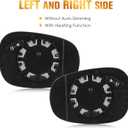 Left & Right Side Heated Mirror Glass Fits for BMW 125i 128i 135i 135is 320i 323i 325i 328i 335d 335i xDrive 335is 2009 2010 2011 2012 2013 Replacement for 51167252893 51167252894 for 2 PIN
