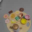 Toddlers Afternoon Tea Party Little Girls Tea Set Toy Educational Toys Wooden Pretend Afternoon Tea Set for Kids Children, Star