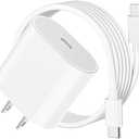 20W USB C Fast Charger for iPad Pro 13/12.9/11 inch, iPad A16/10th Generation, iPad Air 11/13 inch/5th/4th, iPad mini 6th/7th, iPad Charger Fast Charging Block with 6.6ft USB C to C Charger Cable