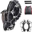 TRIWONDER Crampons for Boots Shoes Traction Ice Cleats Snow Grips Anti Slip Stainless Steel Micro Spikes for Hiking Fishing Walking Climbing Jogging Mountaineering (X-Large)