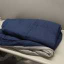 Bedsure Twin XL Comforter Set - 5 Pieces Reversible Navy Bedding, Twin XL Size Bed Set for All Seasons, Bed in a Bag with Down Alternative Comforter, Sheets, Pillowcase & Sham