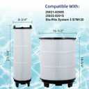 ZOTEE Pool Filters Cartridge Inner and Outer Set Replaces Sta-Rite 25021-0200s & 25022-0201s System 3 S7m120,300sq.ft (Black)