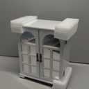 Jewelry Box Organizer, Farmhouse Wooden Jewelry Boxes for Women Girls, 6 Layer Jewelry Case Storage with Bracelet Holder Display Hooks for Necklaces Earrings Rings Bracelets (Weathered White)