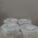 3 Cup Glass Meal Prep Containers With Turquoise Lids, Airtight 23oz glass Storage Container Set, Heat-Resistant BPA-Free for feeding the Southern Starter, Microwave, Dishwasher, Freezer Safe (4 Packs)