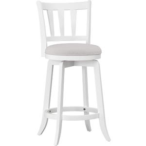 HILLSDALE Presque ISLE Wood Counter Height Swivel Stool White