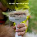 Taomypets Self Cleaning Grooming Rake Brush for Shedding Gently Removes Loose Undercoat Mats Tangled Deshedding Grooming Tool for Dogs Cats Extra Wide (Black)