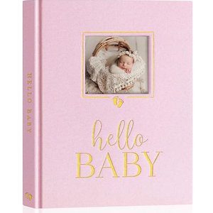 Lil Peach First 5 Years Chevron Baby Memory Book Journal, Girl Babybook Keepsake for New and Expecting Parents, Baby’s First Year and Beyond Milestone Tracker, Pink
