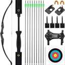 LWANO Bow and Arrow Set for Adults - Archery Takedown Recurve Bow Set for Beginners and Youth, Left & Right Handed, 20lbs