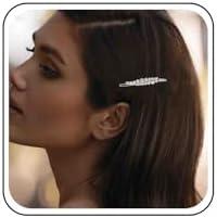 Erimberate Vintage Crystal Hair Clip Leaf Cz Hair Barrette Gold Leaf Hairpin Rhinestone Hair Pins Clips Shining Bridal Headwear Decorative Glitter Sparkly Hair Clip Hair Accessories Jewelry for Women