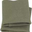 1 Pair Pure Cotton Elastic Spring and Autumn Stretchy Knit Rib Cuff Trim Clothing,Jacket,Coat Soft Cuffing Sewing(Green)