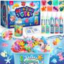 Magic Gel Water Elf Toy Kit, Aqua Fairy Water Gel Kit for Kids with 10PCS Aqua Jelly Gels & Animal Mold, Gift for Christmas, Easter, Birthday, New Year, Creative Art Craft Girls 6 7 8 9 10 Year Old