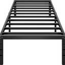 HLIPHA Metal Platform Bed Frame 12 Inch Tall,No Box Spring Needed,Twin Size Bed with Heavy Duty Strong Support Slats,Easy to Assemble,Black