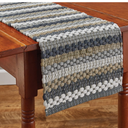Park Designs Gray Striped Hartwick Chindi Table Runner 13" x 36", Soft 100% Cotton Handloomed Runner for Country Farmhouse Decor and Everyday Use, Protects Table