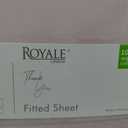 Royale Linens 100% Organic Cotton Fitted Sheet - Percale Weave - Super Soft Deep Pocket Bottom Sheets - Elastic Sheet King Size - King Fitted Sheets Only - (78"x80"+15", Lavender)
