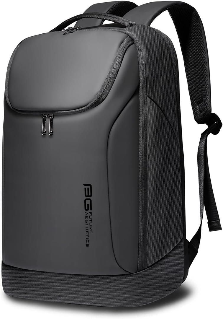 BANGE Business Commute Backpack Waterproof fit 15.6 Inch Commute backpack,Travel Durable Backpack (Large, Black(no Charge Port))