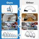 Supet Dog Cone Collar Adjustable After Surgery, Comfortable Pet Recovery Collar & Cone for Large Medium Small Dogs, Elizabethan Dog Neck Collar Plastic Practical, White M(Neck: 11.5~14.5")