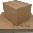 Amazon Basics Cardboard Moving Boxes for Packing and Shipping, Medium Size, 18" x 14" x 12", Brown, 10-Pack