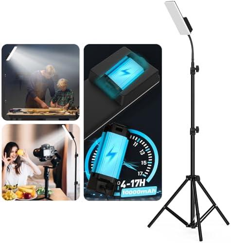 SUDISER Camping Light, Telescoping Lantern Light, 10000mAh Rechargable Work Lights with Stand for Garage Mechanics Workshop Outdoor,Adjustable Metal Telescoping Tripod 6Ft