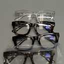 CCVOO +0.5 Stylish Reading Glasses for Women, Eyeglasses, Blue Light Readers for Women, Computer Eye Glasses, Cheaters (Black + Leopard + Tortoiseshell+ Clear)