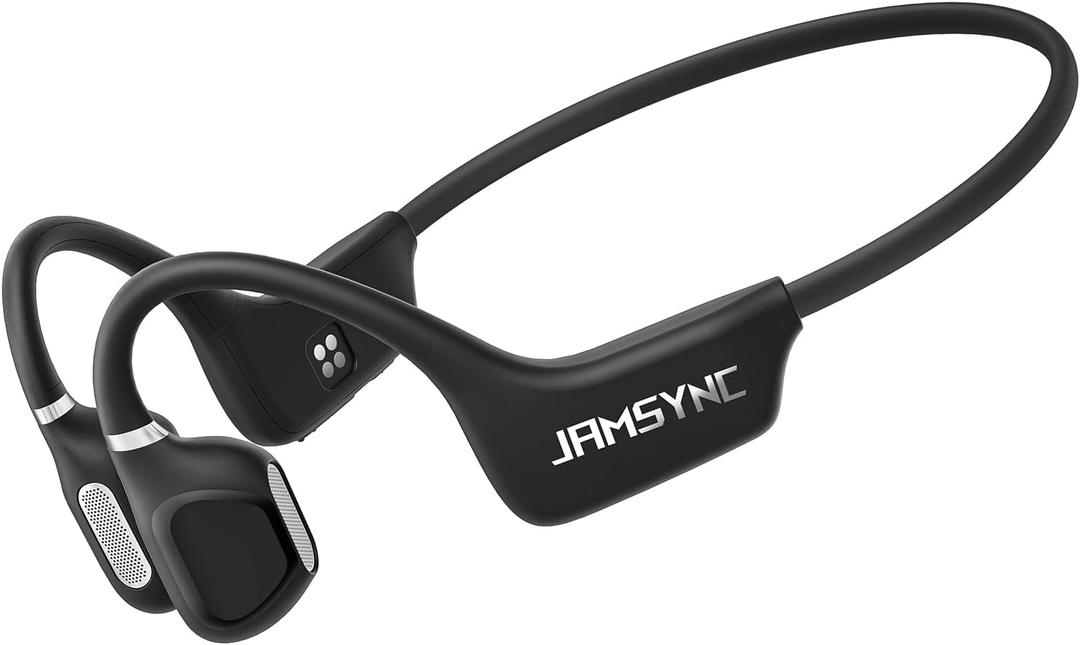 Jamsync Open Ear Headphones, Running Headphones Bluetooth 5.4 with Built-in Mic, Bluetooth Headphone 14H Battery & IPX5 Waterproof, Sports Headphones for Running, Cycling, Walking