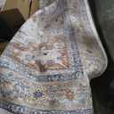 LOONGRUG 8x10 Area Rugs Washable Vintage Boho Living Room Rug Beige Blue