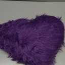 Maitys 2 Pcs Heart Shaped Pillows 12 x 16 Inch Faux Fur Throw Fluffy Cute Soft Throw Pillows Decorative with Insert for Anniversary Bedroom Living Room Sofa Couch (Violet)