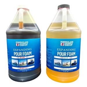 Fiberglass Supply Depot 4 Lb. Density Expanding Pour Foam, 2 Part Polyurethane Closed Cell Liquid Foam for Boat and Dock Flotation, Soundproofing, Filling Voids, and Insulation (2 Gallon Kit)