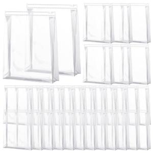 Xuniea 50 Pcs Mini Clear Makeup Bag Small Clear Zipper Pouch Travel Plastic Cosmetic Organizer Waterproof for Toiletries Swimsuit Bikini Bathing Suit(5'',Transparent) (5.11 x 6.7 x 1.6 in)